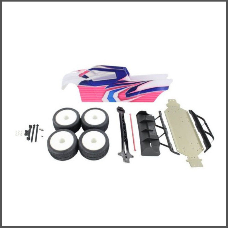 BUGGY-TRUGGY CONVERSION KIT CLEAR BODY Spare Parts LC Racing