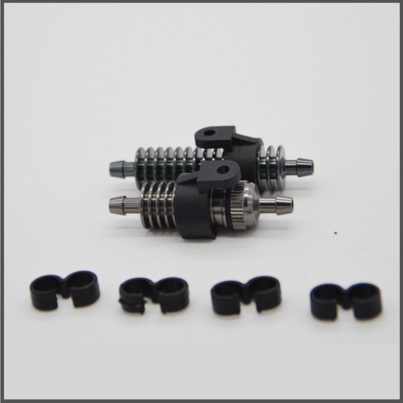 EXHAUST FUEL FILTER + GAS COOLER + 2MOUNT + 2PCS FUEL TUBE CLIP 2 IN 1 (grey) SPARE PARTS BLISS