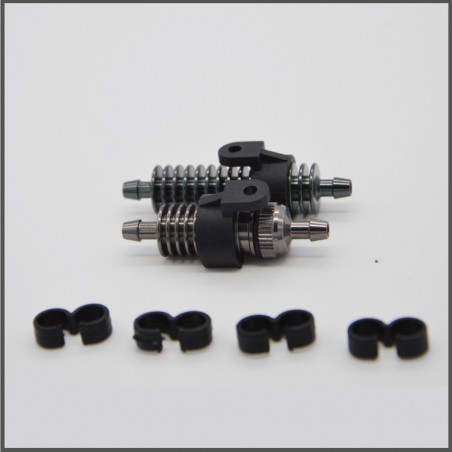 EXHAUST FUEL FILTER + GAS COOLER + 2MOUNT + 2PCS FUEL TUBE CLIP 2 IN 1 (grey) SPARE PARTS BLISS