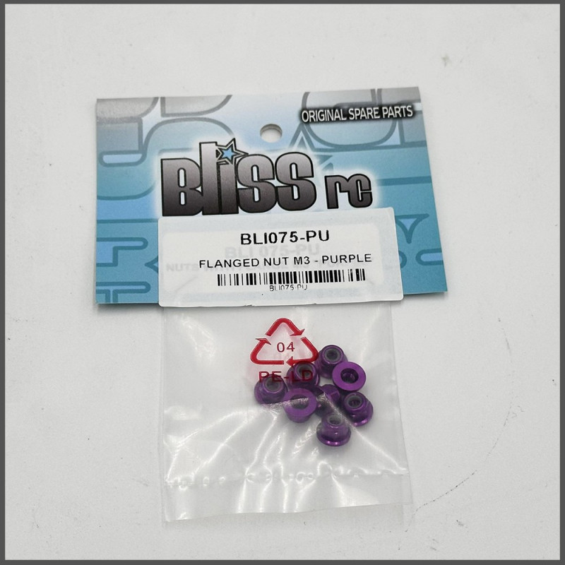 FLANGED NUT M3 PURPLE SPARE PARTS BLISS