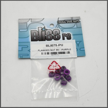FLANGED NUT M3 PURPLE SPARE PARTS BLISS