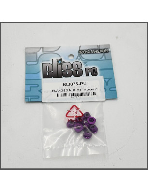 FLANGED NUT M3 PURPLE SPARE PARTS BLISS