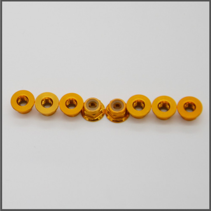 Flanged nut m4 golden (BLI076GD)