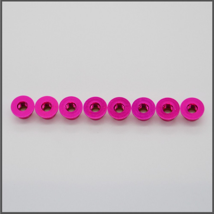 Flanged nut m4 pink (BLI076P)