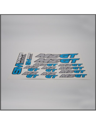 MZ GT STICKER - LIGHT BLUE SPARE PARTS MZ