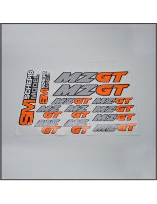 MZ GT STICKER - ORANGE SPARE PARTS MZ