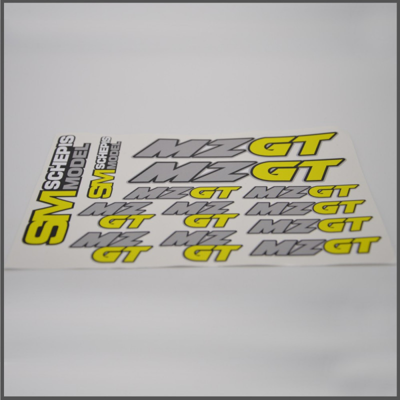 MZ GT STICKER - YELLOW SPARE PARTS MZ