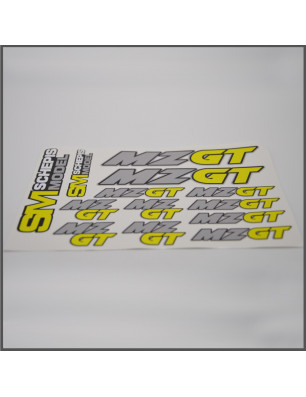 MZ GT STICKER - YELLOW SPARE PARTS MZ