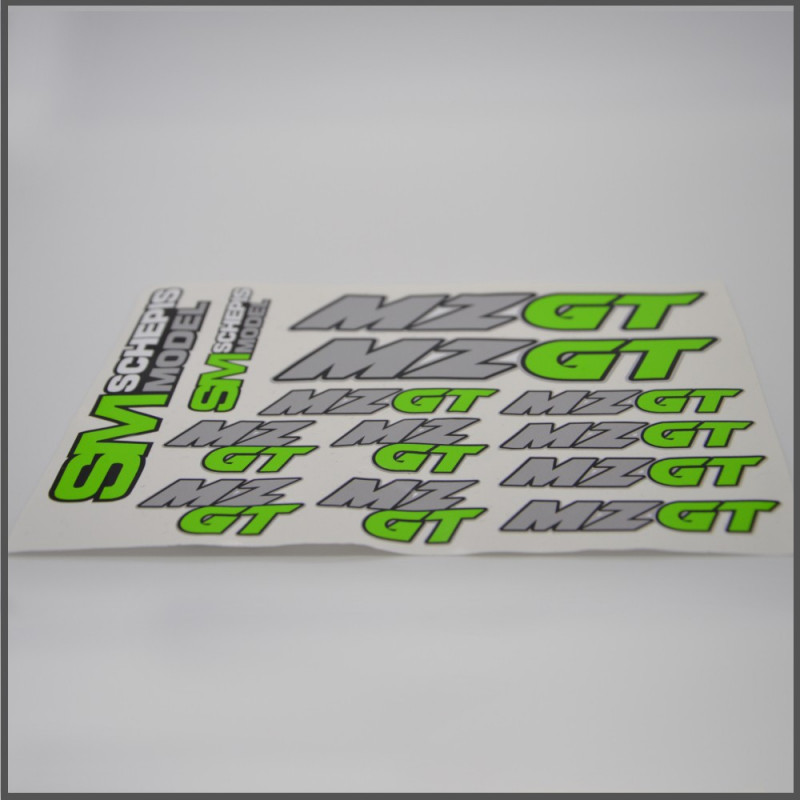 MZ GT STICKER - GREEN SPARE PARTS MZ