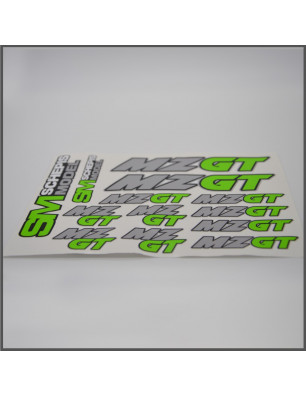 MZ GT STICKER - GREEN SPARE PARTS MZ