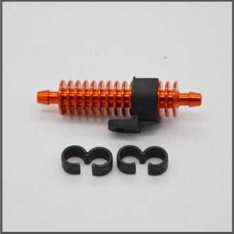 GAS COOLER W/MOUNT/FUELTUBE CLIP 2PCS orange SPARE PARTS BLISS