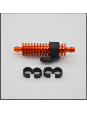 GAS COOLER W/MOUNT/FUELTUBE CLIP 2PCS orange SPARE PARTS BLISS