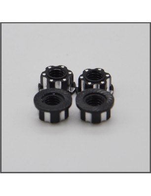 MILLED NUT 4MM BLACK SPARE PARTS BLISS