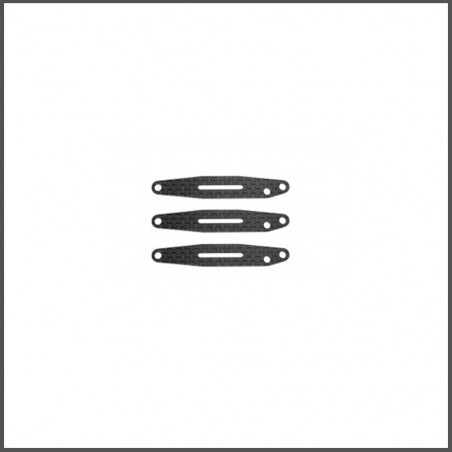 Batteryplate top short carbon 988E (3) (SER904169) Spare Parts Serpent