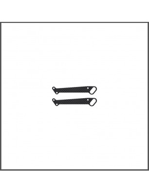 Body support plate carbon (2) S750 EVO (SER804472) (15) Spare Parts Serpent