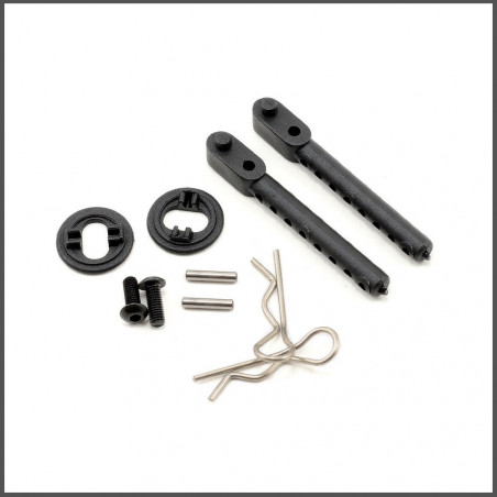 Bodymount adjustable rear (2) (SER802361) (1) Spare Parts Serpent