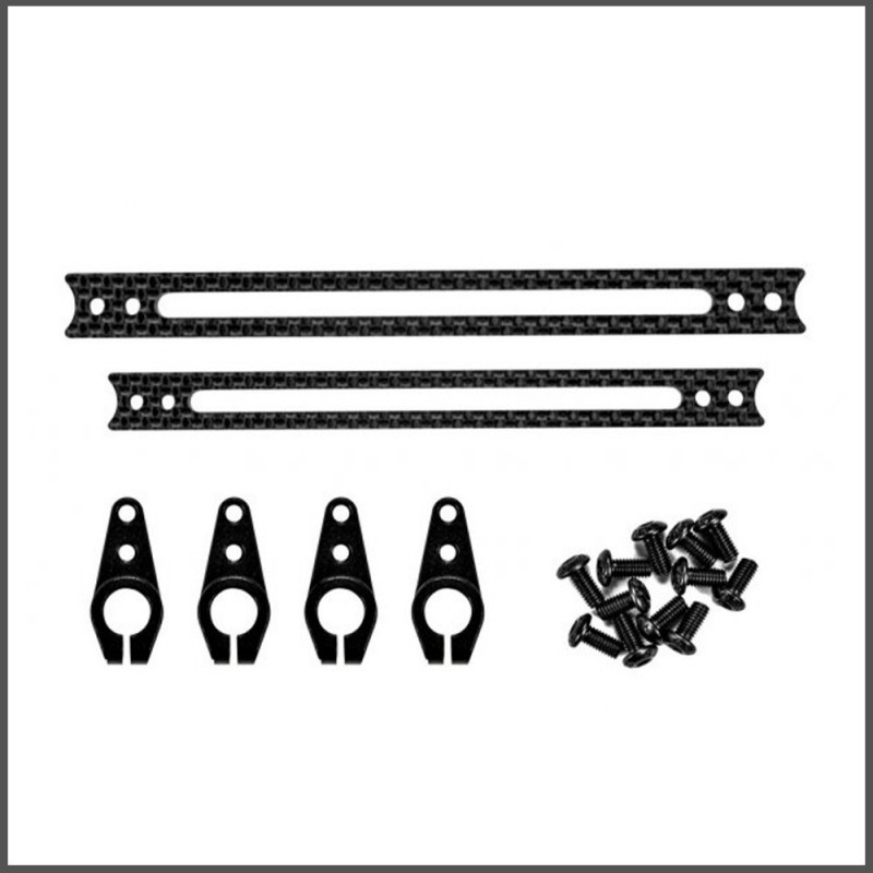 Bodypost brace carbon fr/rr SRX8 GT (SER601051) (1) Spare Parts Serpent