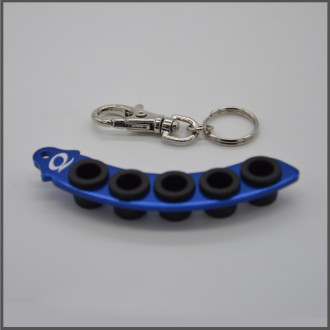 Plug holder key ring blue