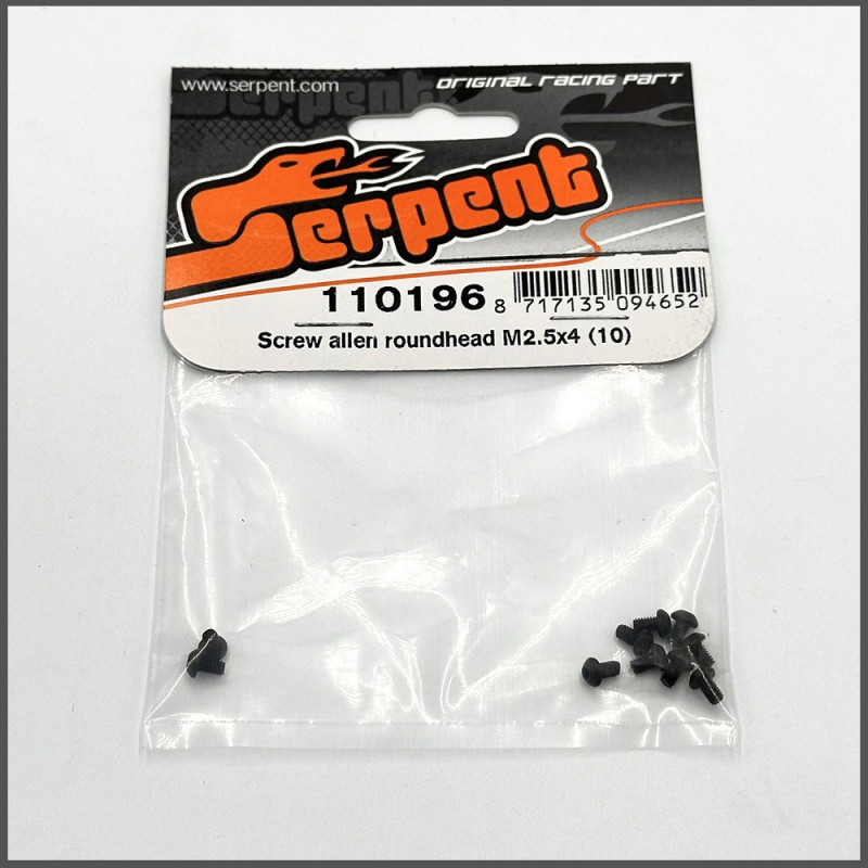 Screw allen roundhead M2,5x4 SPARE PARTS SERPENT