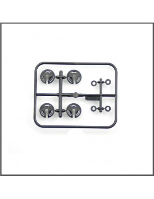 Shock spring support + bushing RCM-SS (4+4) (SER160130) SPARE PARTS SERPENT