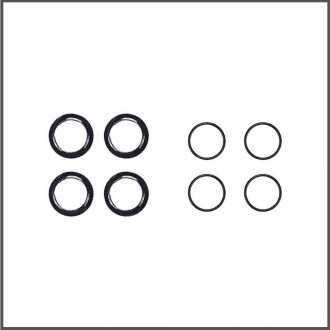 Shock adjusting nut alu o-rings (4) X20 (SER401839) (1) SPARE PARTS SERPENT