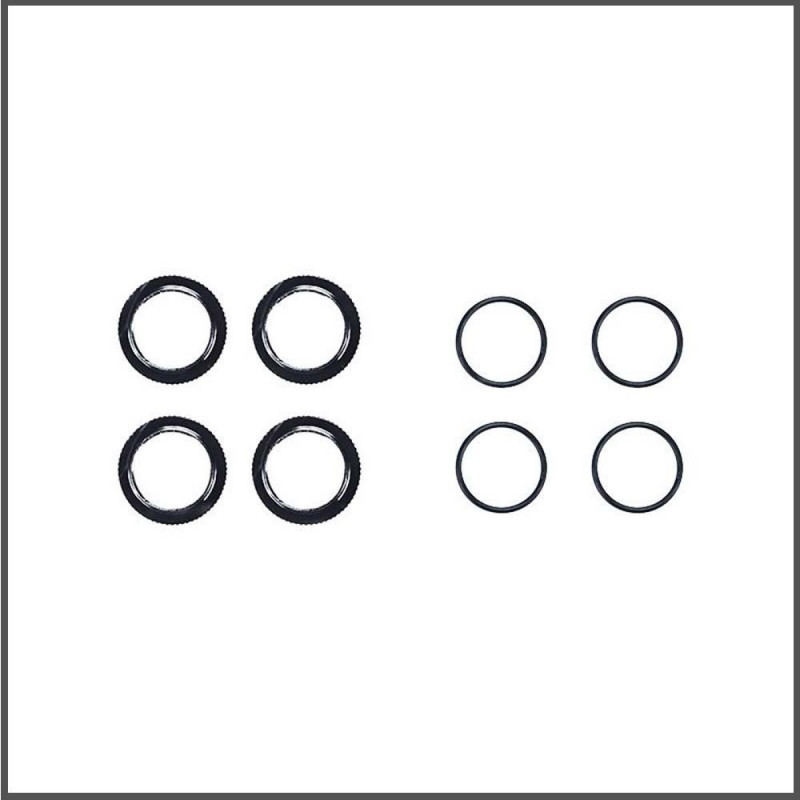 Shock adjusting nut alu o-rings (4) X20 (SER401839) (1) SPARE PARTS SERPENT