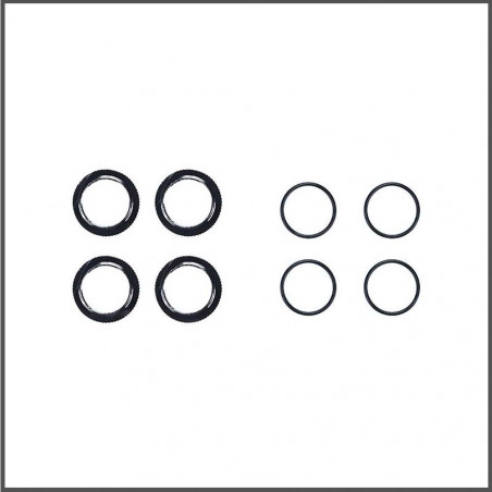 Shock adjusting nut alu o-rings (4) X20 (SER401839) (1) SPARE PARTS SERPENT