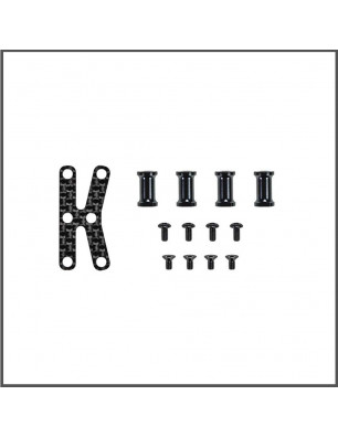 Chassis center stiffner set rr X20 (SER401874) (2) SPARE PARTS SERPENT