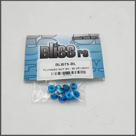 FLANGED NUT M3 BLUE LIGHT SPARE PARTS BLISS