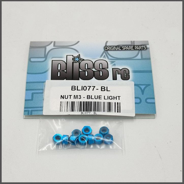 Nut m3 blue light (BLI077BL)