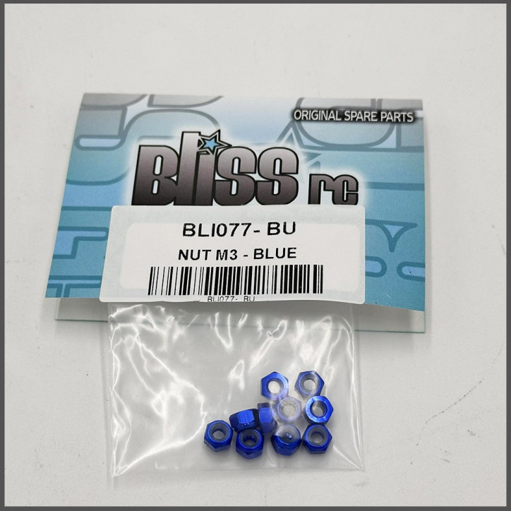 Nut m3 blue (BLI077BU)