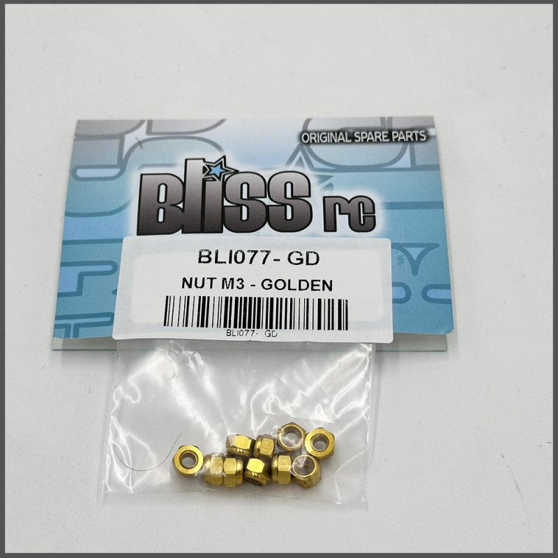 NUT M3 GOLDEN SPARE PARTS BLISS