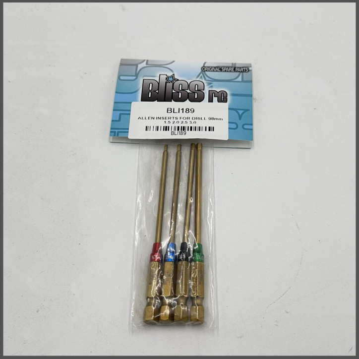 Allen inserts for drill 1.5 2.0 2.5 3.0 98mm (BLI189)