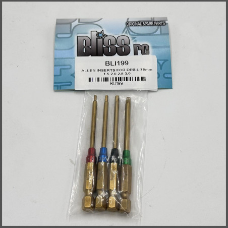 ALLEN INSERTS FOR DRILL 1.5 2.0 2.5 3.0 78mm ACCESSORIES BLISS