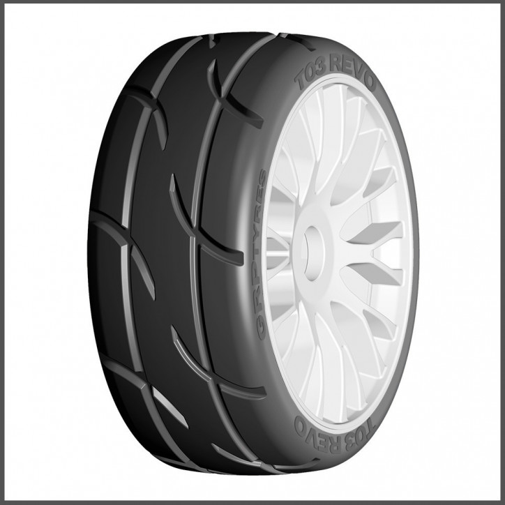 1:8gt t03 revo - new rigid white wheel GRP Tires