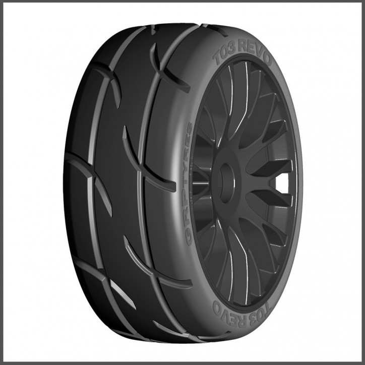 1:8gt t03 revo - new flex black wheel GRP Tires