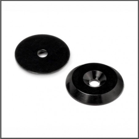 ALUMINIUM WING MOUNT WASHER (BLACK/2PCS) SPARE PARTS HB