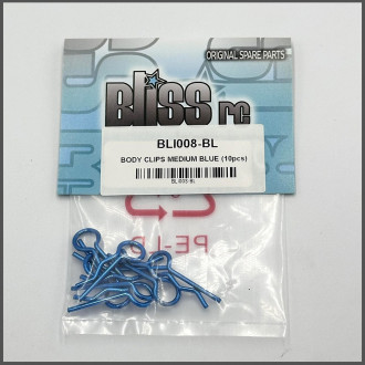 Body clips m+edium blue (10 pcs)