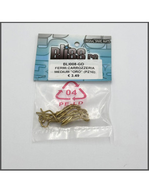 BODY CLIPS MEDIUM GOLDEN (10 PCS) SPARE PARTS BLISS