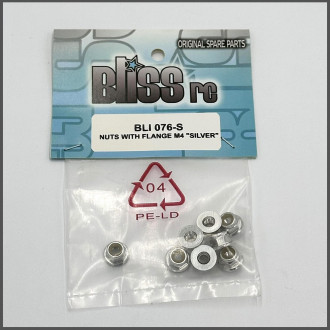 FLANGED NUT M4 SILVER SPARE PARTS BLISS