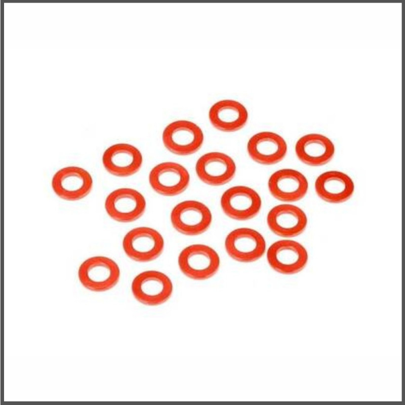 ALUMINUM WASHER 3X6X0.75MM (ORANGE/20PCS) SPARE PARTS HB