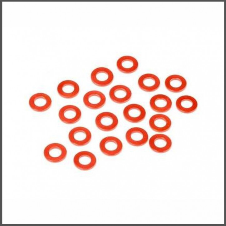 Aluminum washer 3x6x0.75mm (orange/20pcs) (HB114488)