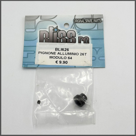 PINION GEAR 26T ALU MODULE 64 SPARE PARTS BLISS