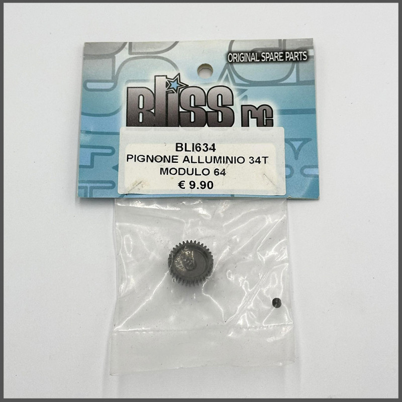 PINION GEAR 34T ALU MODULE 64 SPARE PARTS BLISS