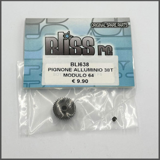 PINION GEAR 38T ALU MODULE 64 SPARE PARTS BLISS