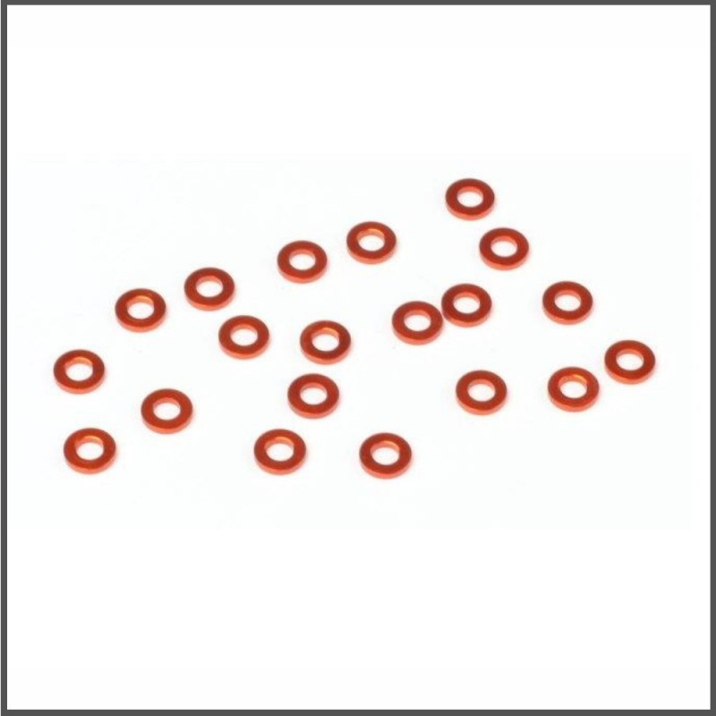 ALUMINUM WASHER 3X6X1.0MM (ORANGE/20PCS) SPARE PARTS HB