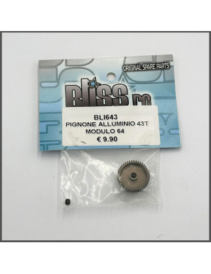 PINION GEAR 43T ALU MODULE 64 SPARE PARTS BLISS