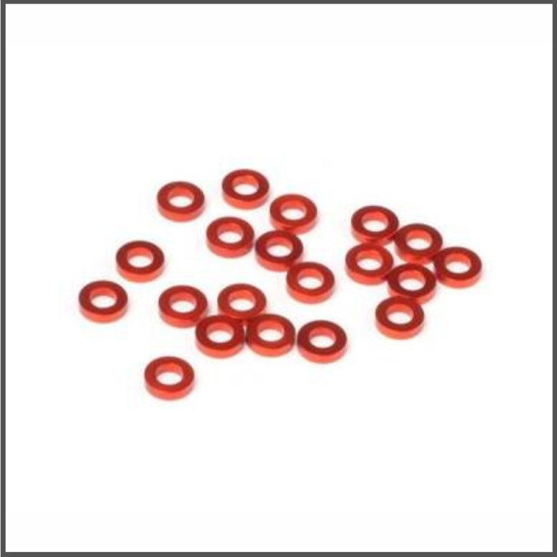 ALUMINUM WASHER 3X6X1.5MM (ORANGE/20PCS) SPARE PARTS HB