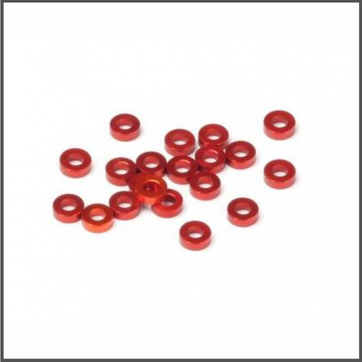 Aluminum washer 3x6x2.0mm (orange/20pcs) (HB114491)