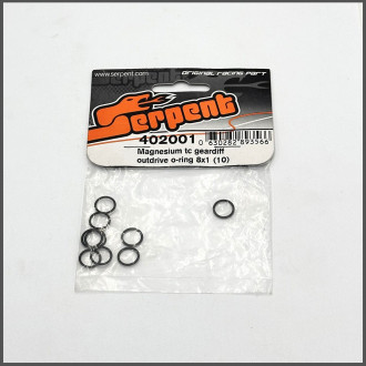 Magnesium tc geardiff o-ring 8x1 (10) (SER402000) (5) SPARE PARTS SERPENT
